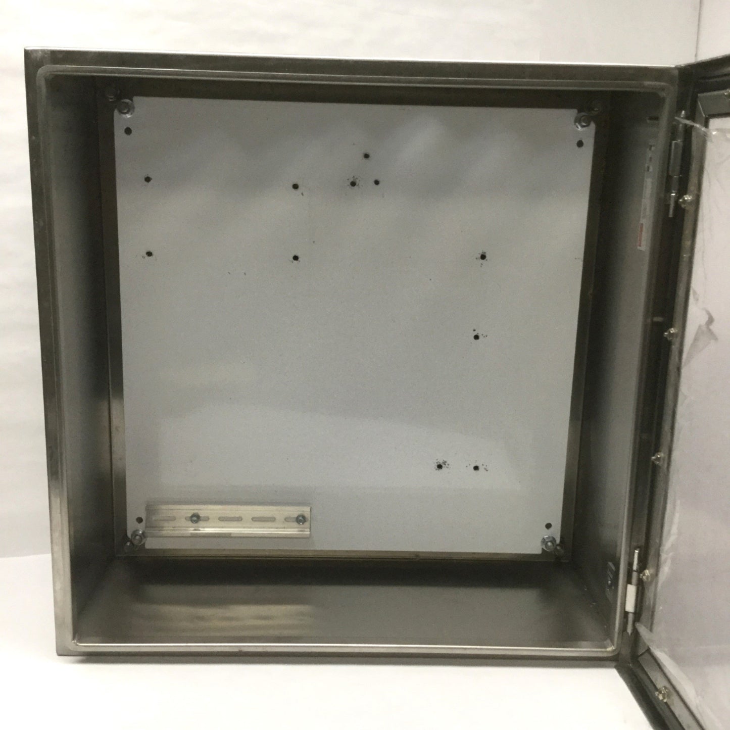 Used Hoffman CSD20208WSS Stainless Steel Windowed Enclosure Box 20 x 20" x 8" *Holes*