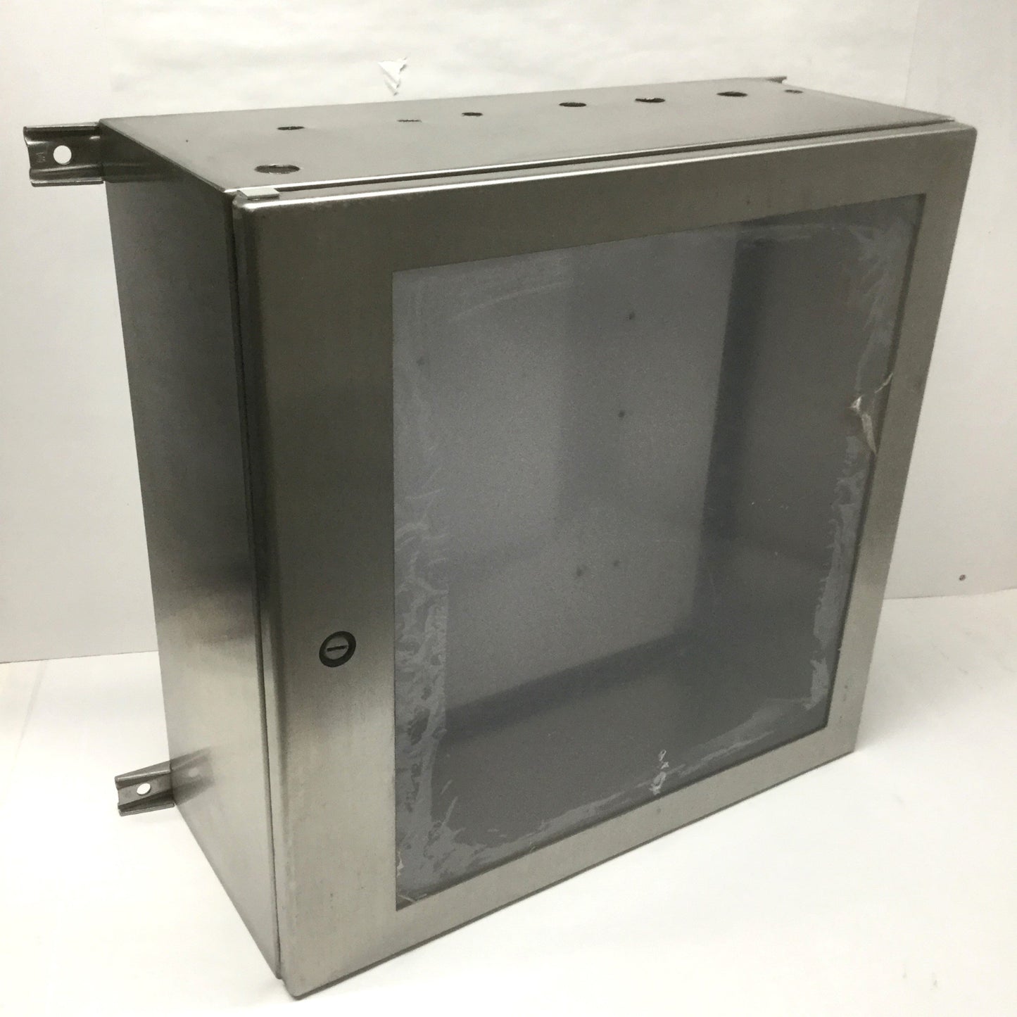 Used Hoffman CSD20208WSS Stainless Steel Windowed Enclosure Box 20 x 20" x 8" *Holes*