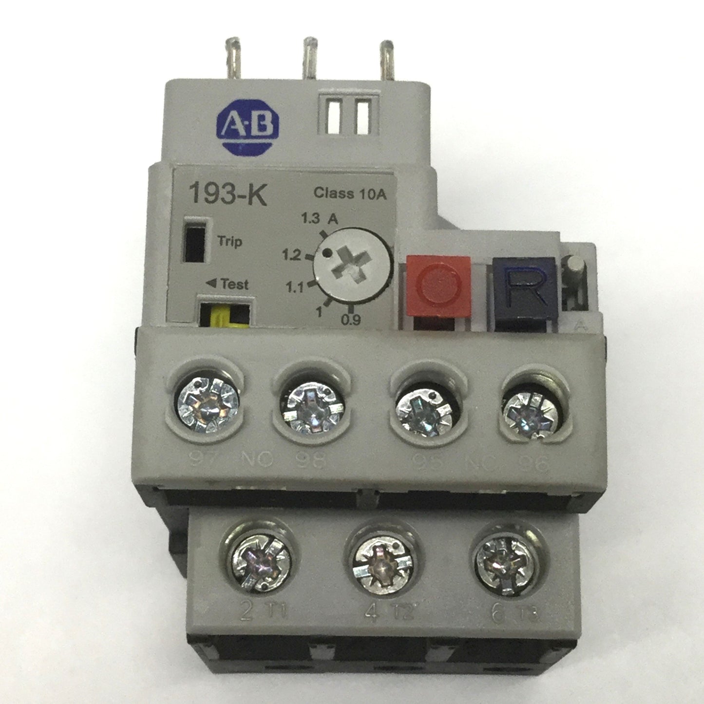 Used Allen Bradley 193-KB13 Thermal Overload Relay 0.9-1.3A Adjustable Range, 600VAC
