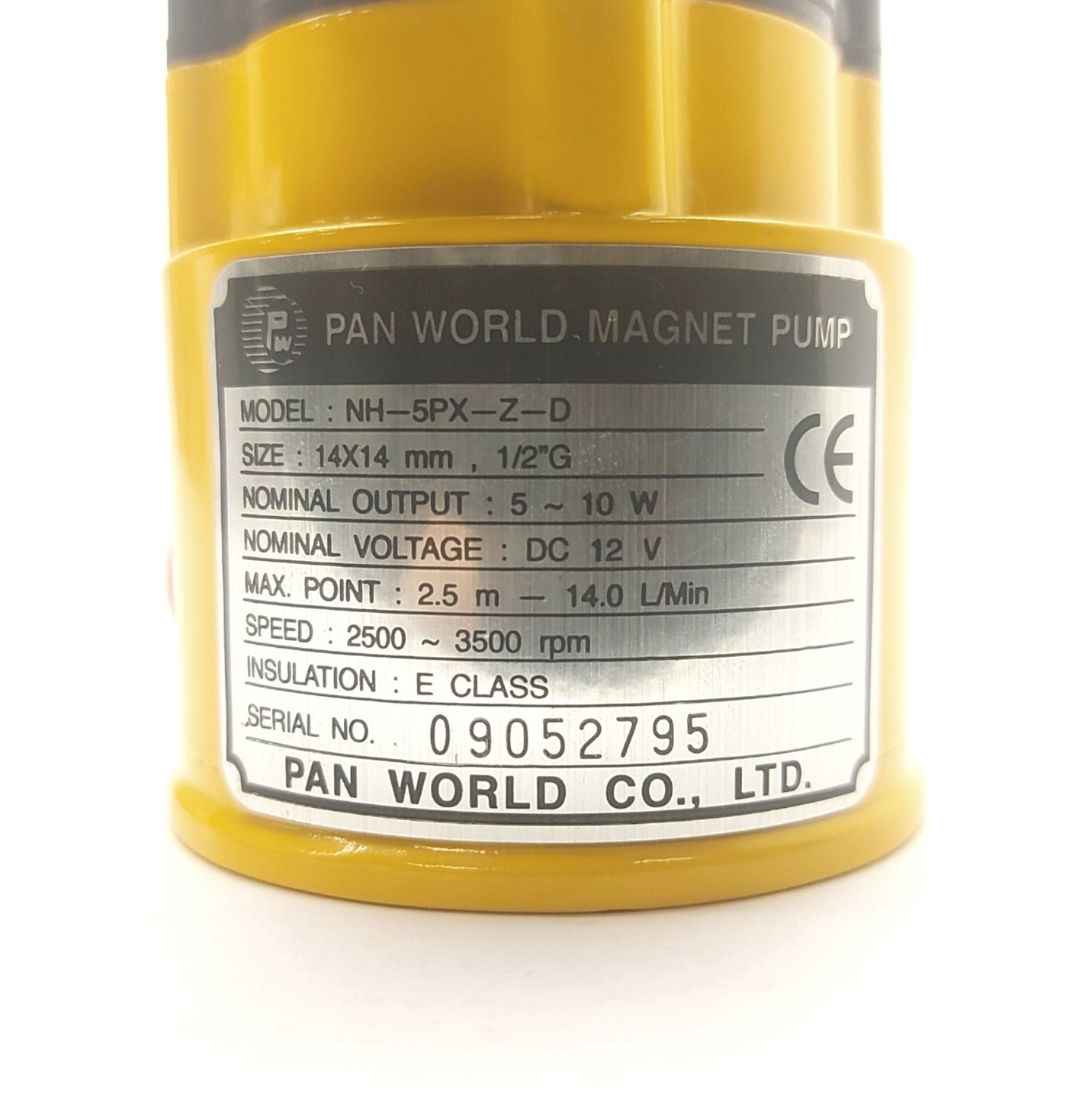 New Pan World NH-5PX-Z-D Brushless DC Magnet Pump, 14L/min, 2.5m Head, 1/2"NPT, 12V