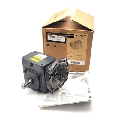 New Dayton 4Z295 Right Angle Speed Reducer Ratio 30:1, 56C, 0.5HP Max, 7/8" Shaft