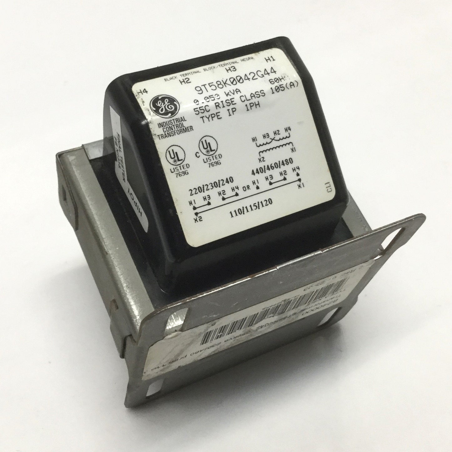 Used GE 9T58K0042G44 Industrial Control Transformer 230/460V Pri, 110/120V Sec, 50VA