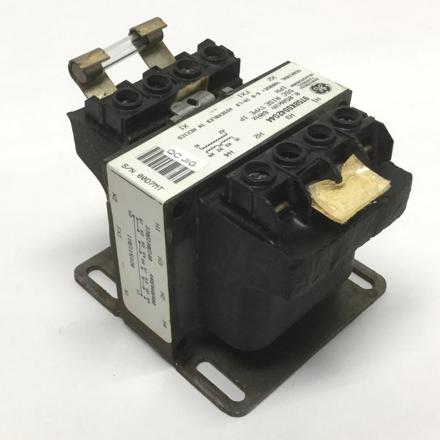 Used GE 9T58K0042G44 Industrial Control Transformer 230/460V Pri, 110/120V Sec, 50VA