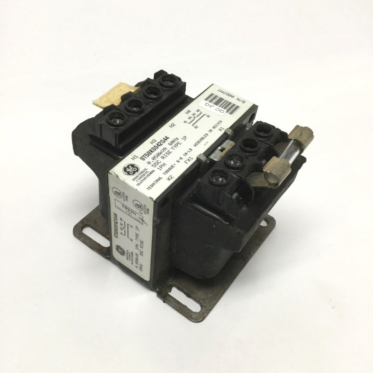 Used GE 9T58K0042G44 Industrial Control Transformer 230/460V Pri, 110/120V Sec, 50VA