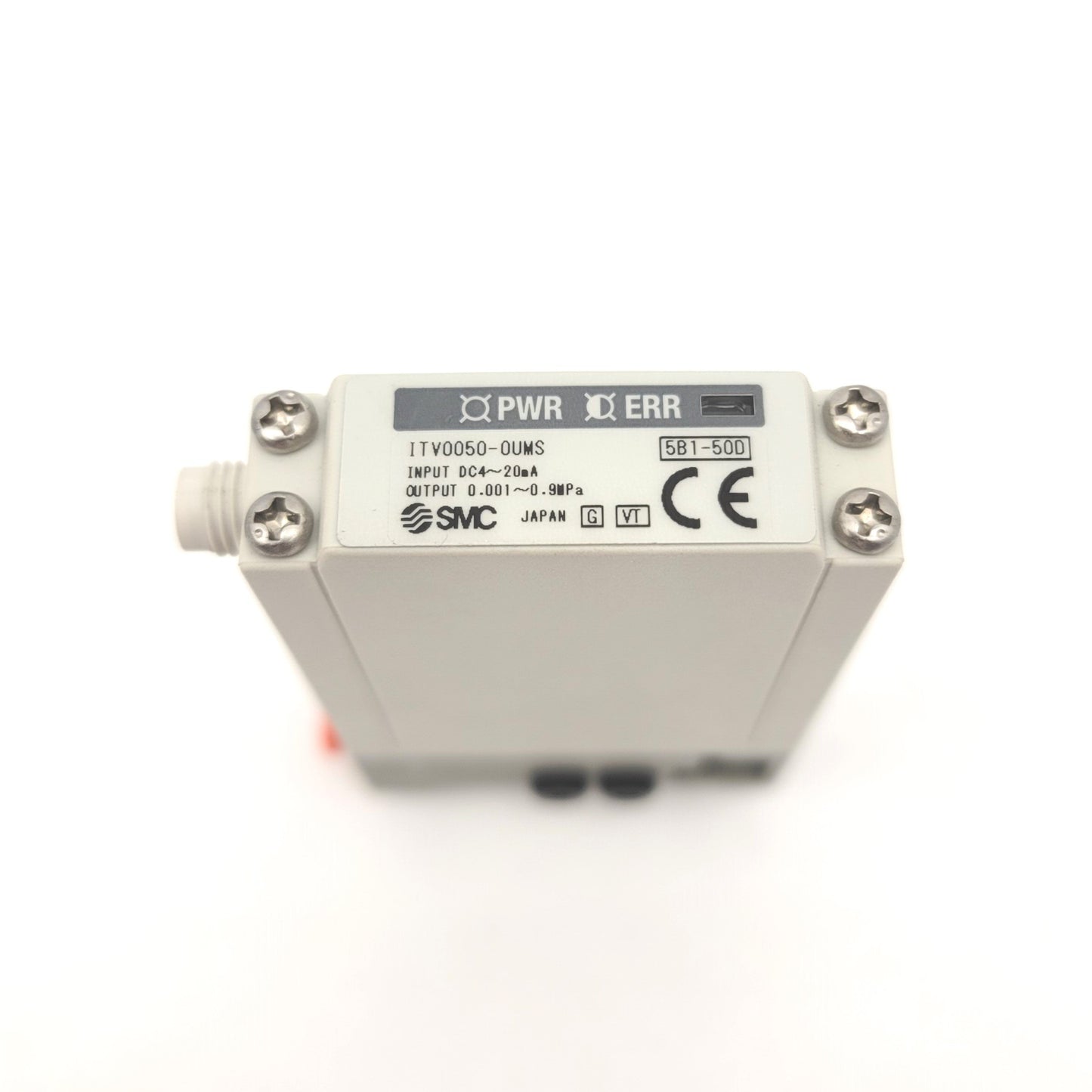 Used SMC ITV0050-0UMS Compact Electro-Pneumatic Regulator 24VDC, 4-20mA, 0.001-0.9MPa