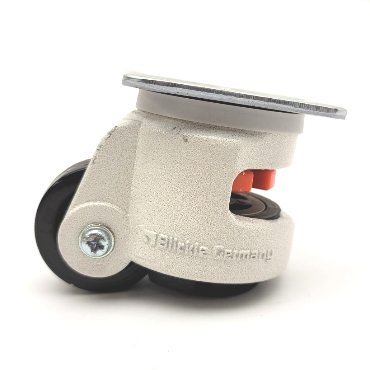 Used Blickle FootMaster GDN-60-F-NYN Plate Mounted Leveling Caster 250kg Cap 73x73mm