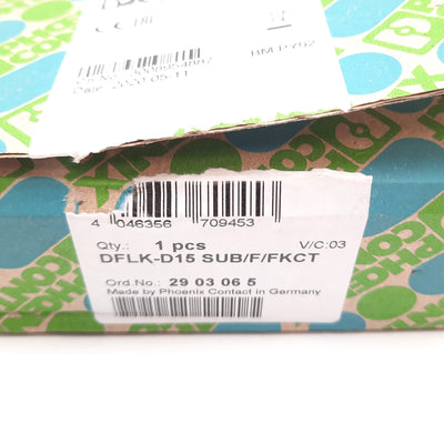 New Phoenix Contact DFLK-D15 SUB/F/FKCT 2903065 Varioface Interface Module, 15-Pin