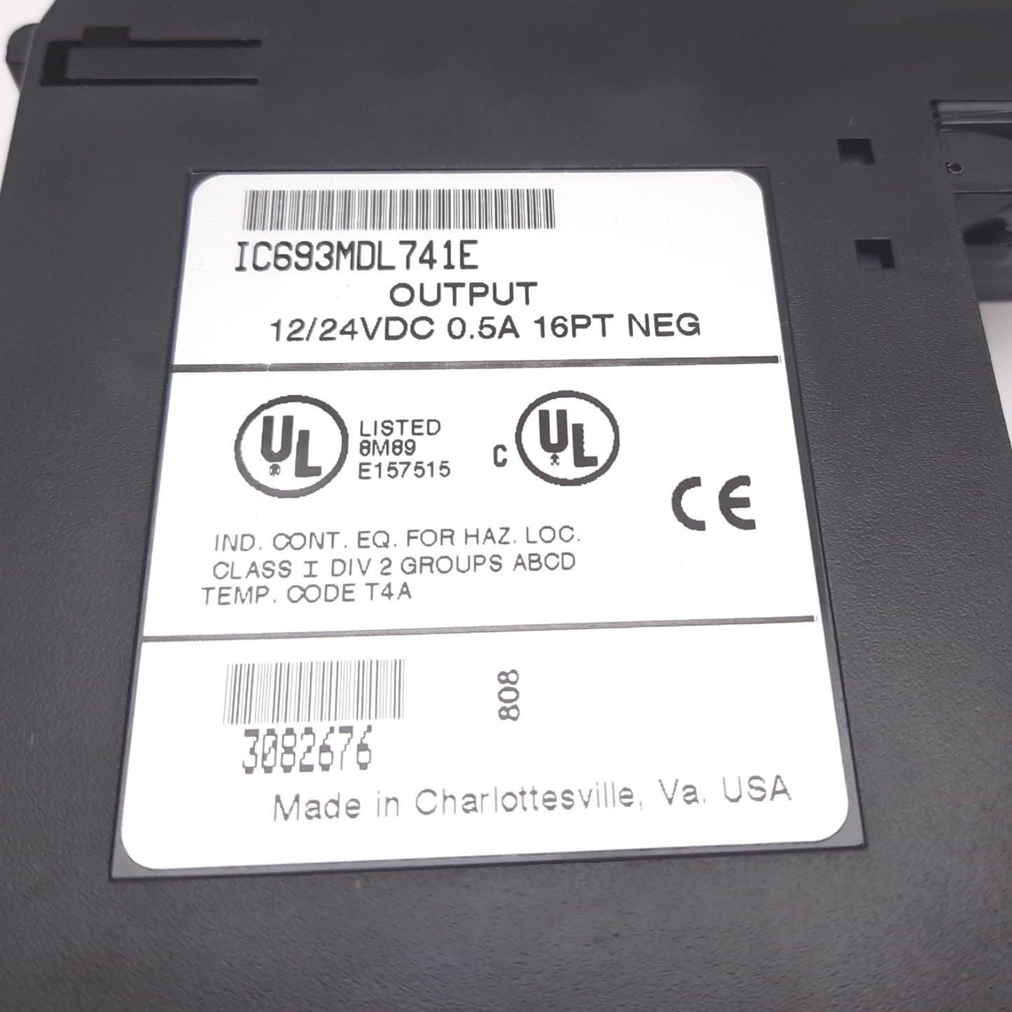 Used GE Fanuc IC693MDL741E Output Module 90-30, 16-Point Neg Logic, 12/24VDC, 0.5A