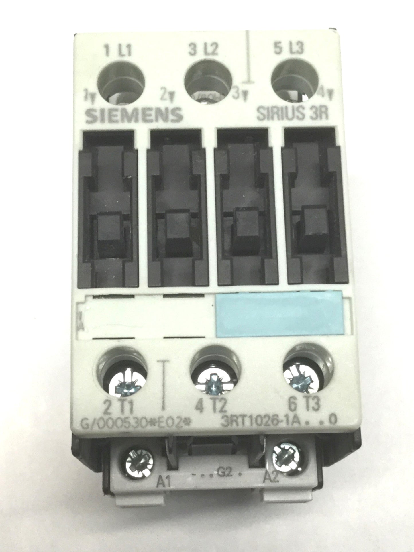 Used Siemens 3RT1026-1A Sirius Power Contactor 3-Pole, 110VAC Coil, 35A 600VAC