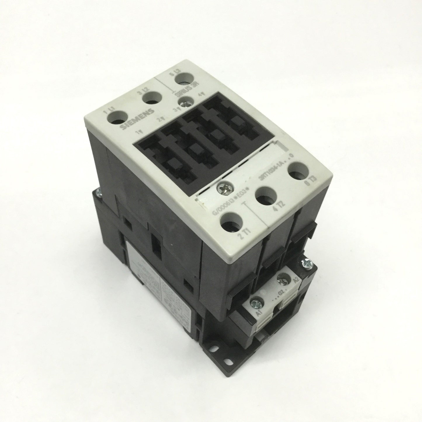 Used Siemens 3RT1034-1AG20 Sirius Power Contactor S2 3-Pole, 110VAC Coil, 32A 600VAC