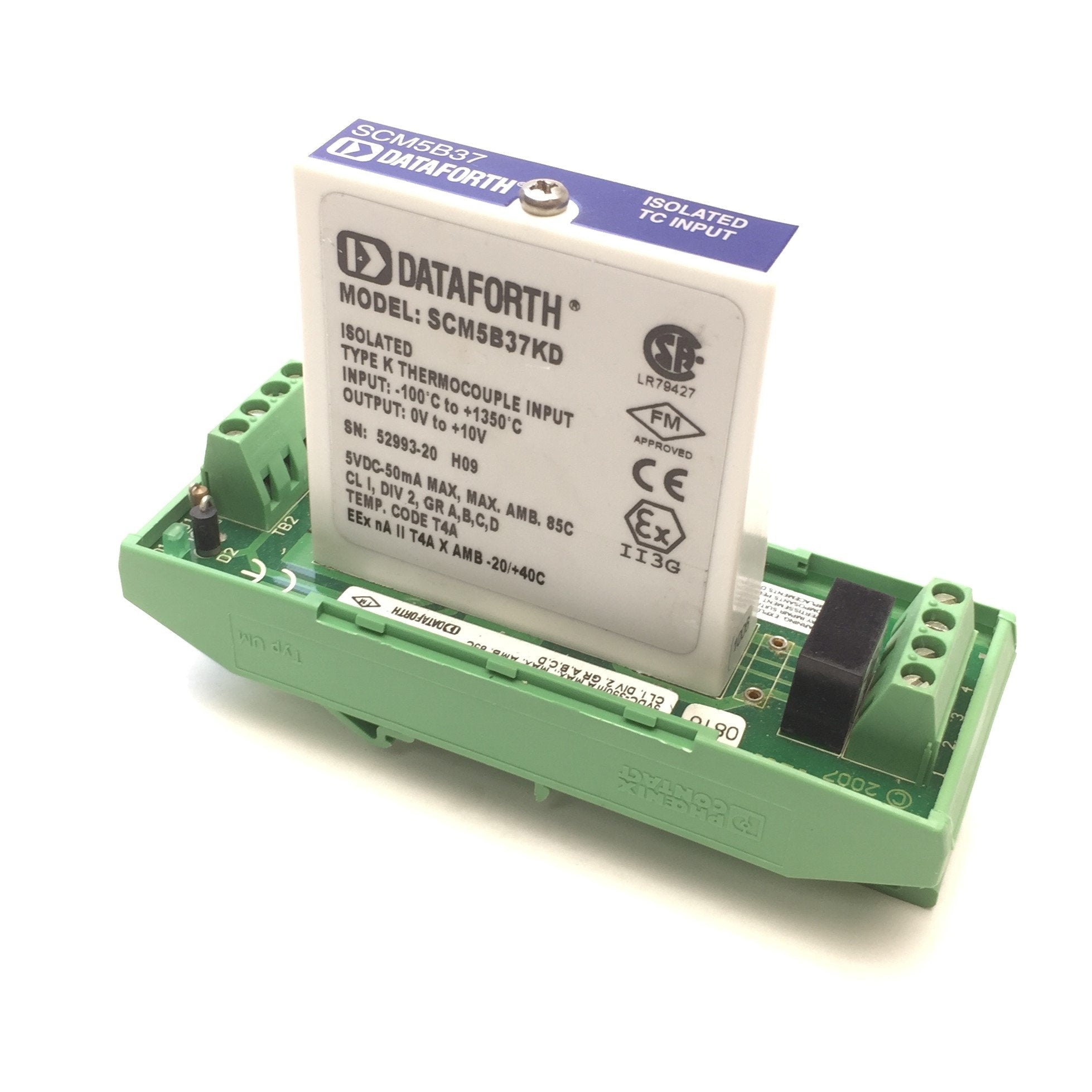 Dataforth SCM5B37KD Isolated Type K Thermocouple Input -100C to +1350C ...