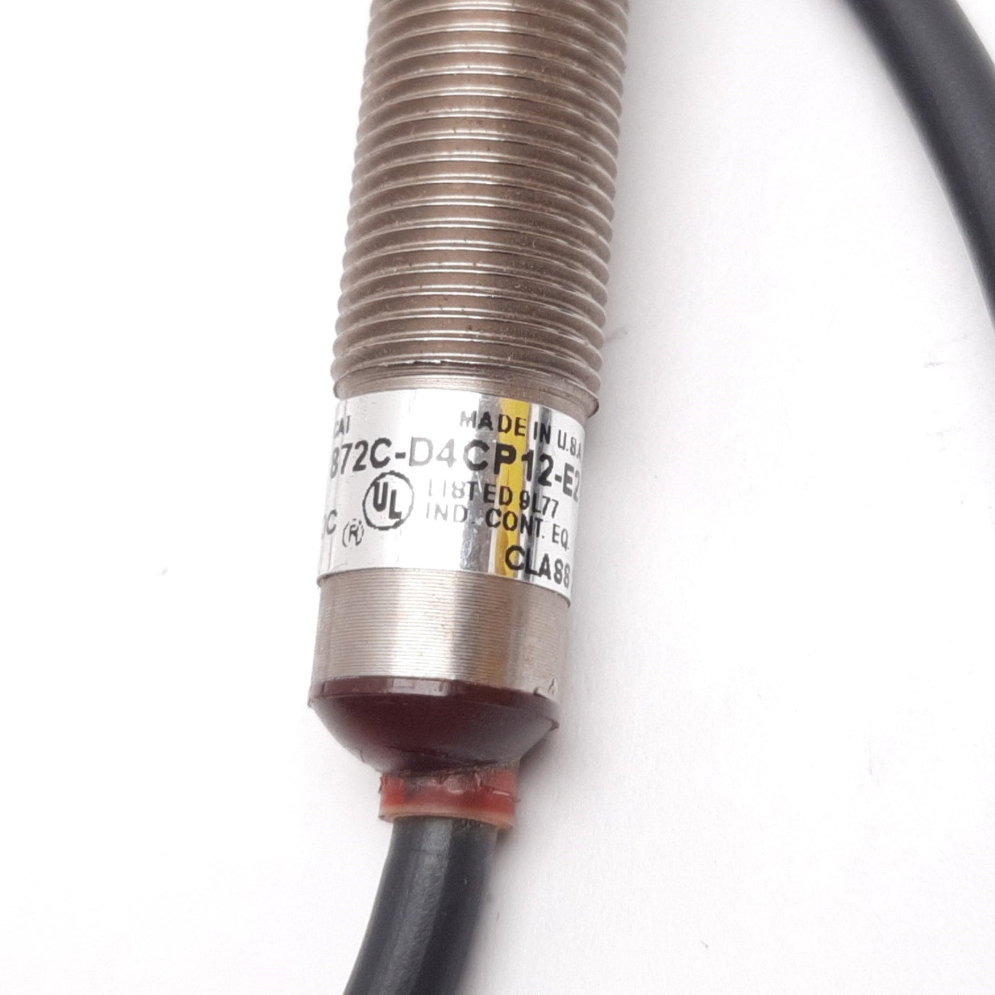 Used Allen Bradley 872C-D4CP12-E2 Proximity Sensor, Range: 4mm, PNP N/C, 3-Wire