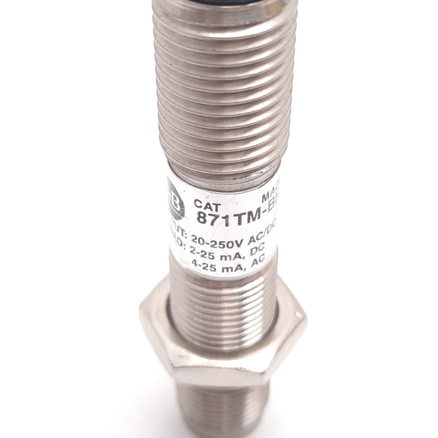 Used Allen Bradley 871TM-BH2N12-R3 Inductive Proximity Sensor, 2mm, 20-250VAC/DC