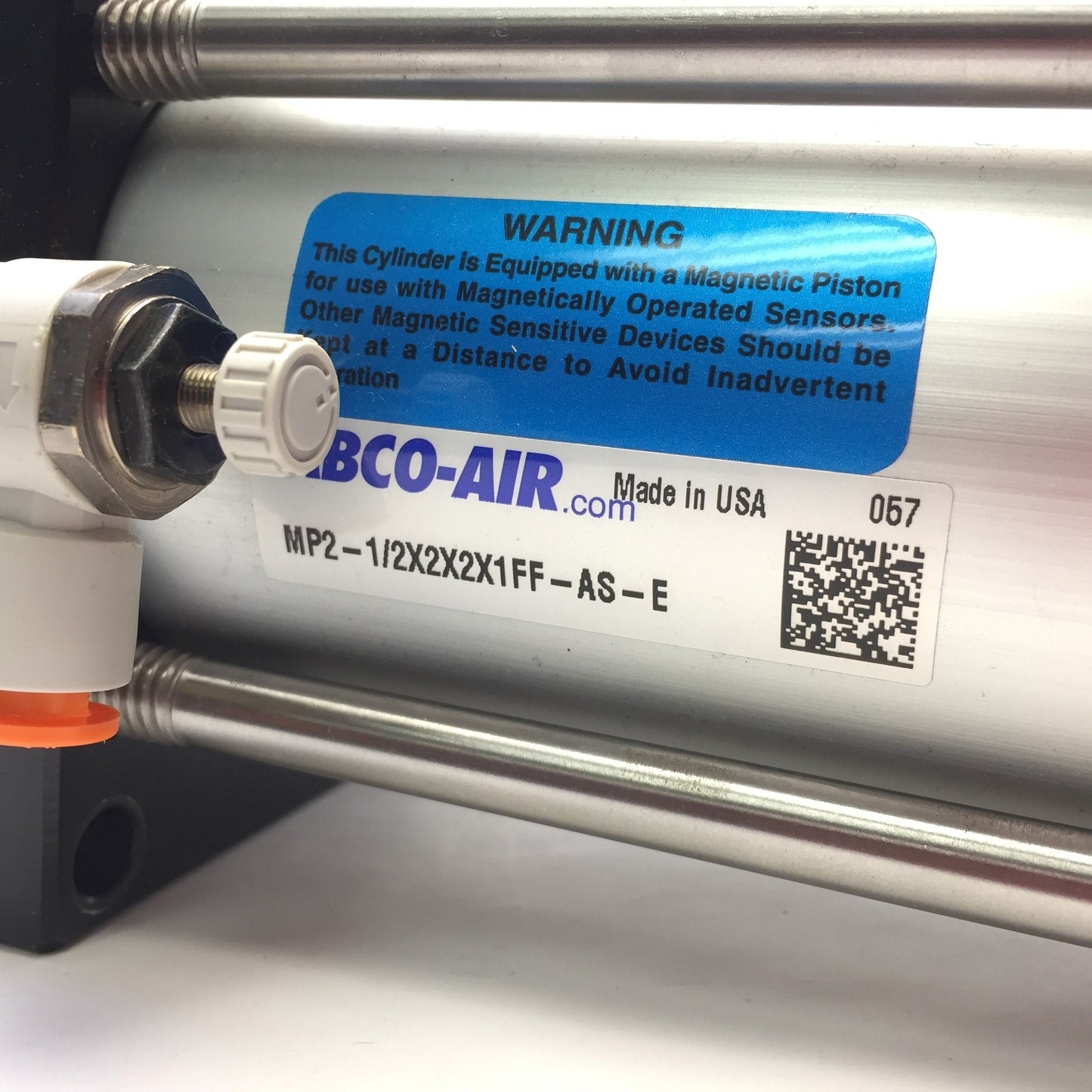 Used Fabco-Air MP2-1/2x2x2x1FF-AS-E Pneumatic Cylinder, 1/4" NPT, Bore 2.5" Stroke 2"