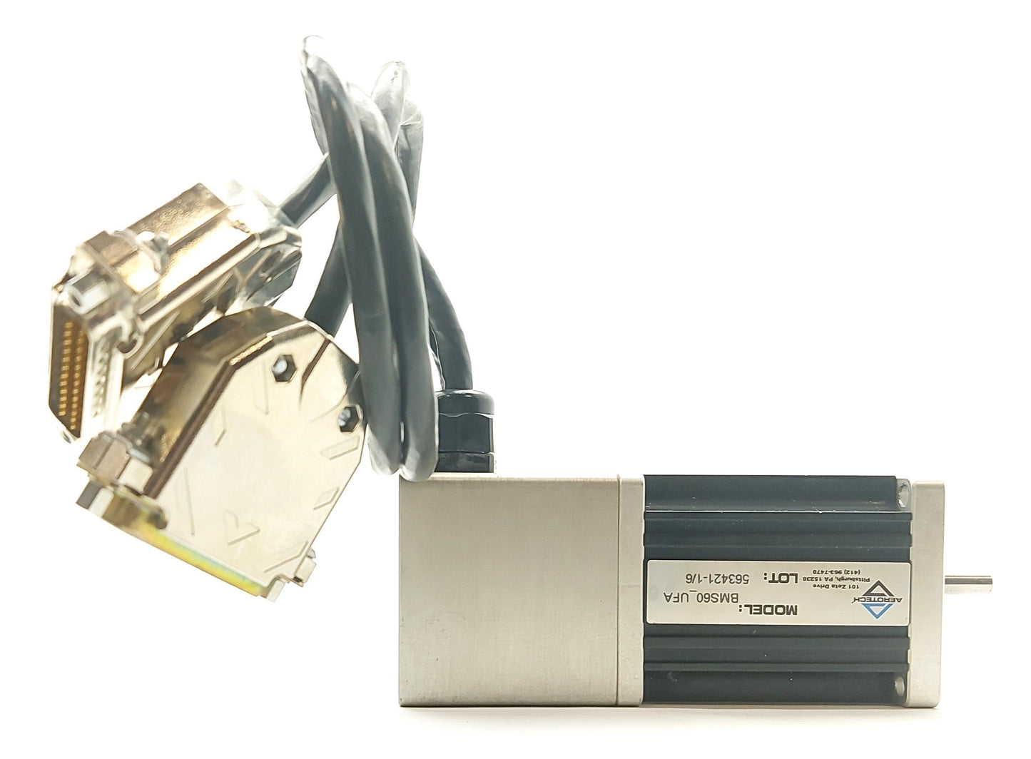Used Aerotech BMS60-A-D25-E1000H Servo Motor, .33Nm, 4000RPM, 1000ppr Encoder, NEMA23