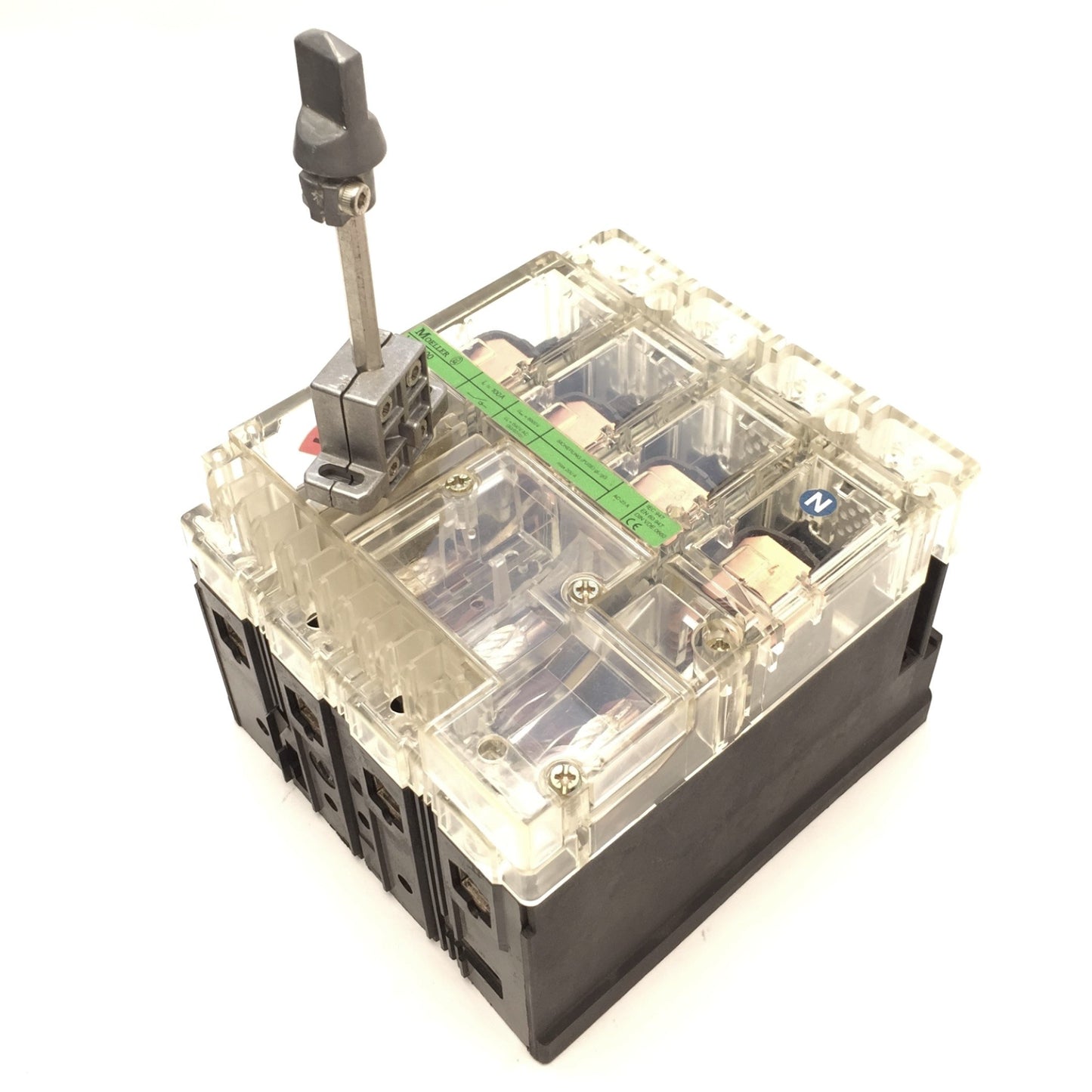 Used Klockner Moeller N64-100 Ser 2 Disconnect Switch, 4-Pole, 200A 600VAC 50/60Hz