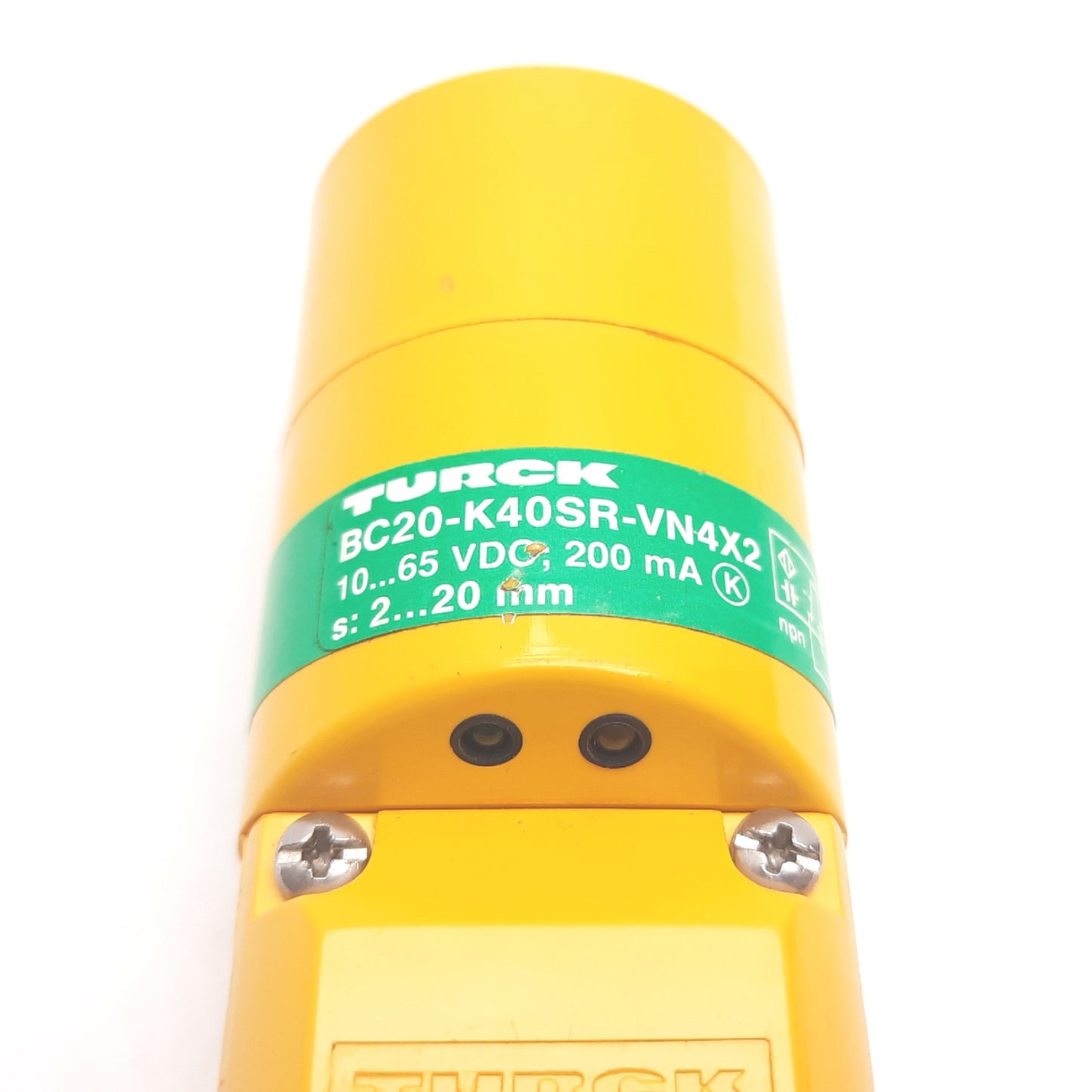 Used Turck BC20-K40SR-VN4X2 Capacitive Proximity Sensor, 2-20mm, 10-65VDC 200mA