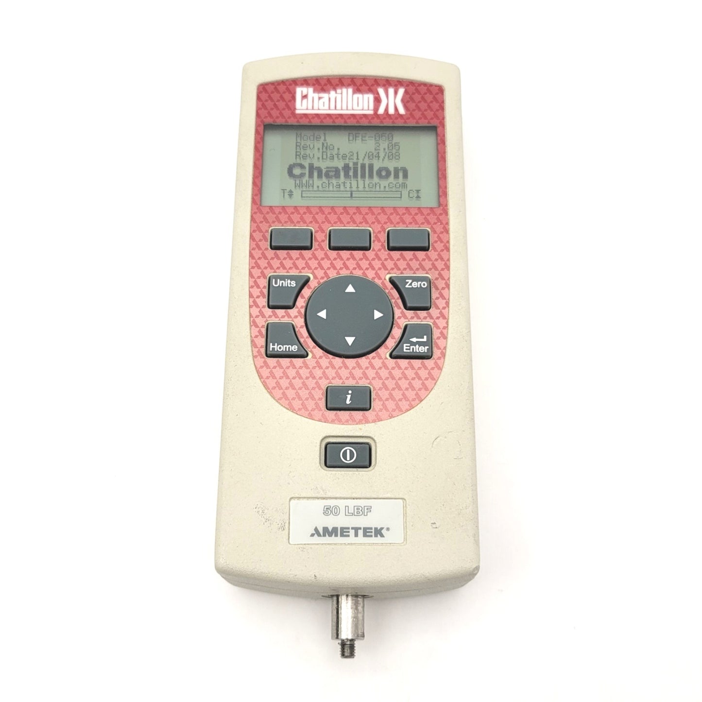 Used Chatillon DFE-050 Digital Force Gauge Capacity: 50lbs Accuracy: ±0.25%