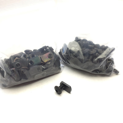 Used Lot of 100 80/20 3278 Black Zinc Slide-In T-Nut 5/16-18 Thread w/Flanged Screw