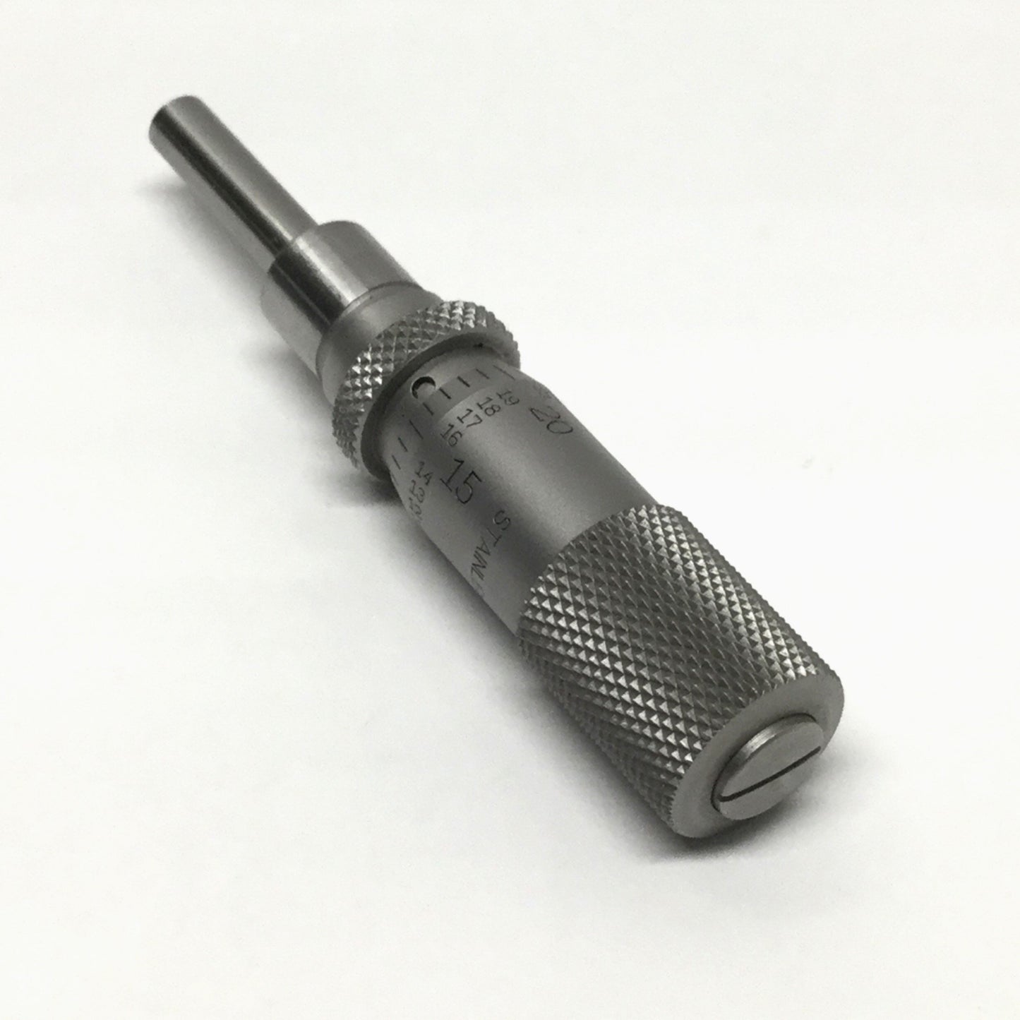 Used Starrett 1463L Stainless Micrometer Head 0-0.5" Range x 0.001" Grads, Lock Nut