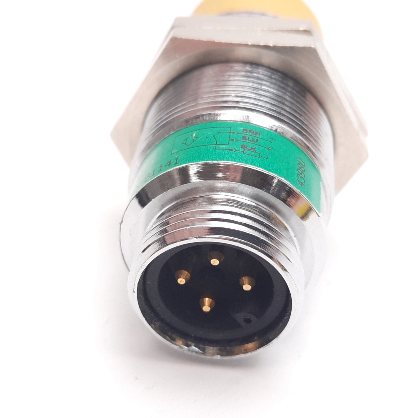 Used Turck Ni15-G30-AP6X-B1141 Inductive Proximity Sensor, 15mm, 10-30VDC 200mA, PNP