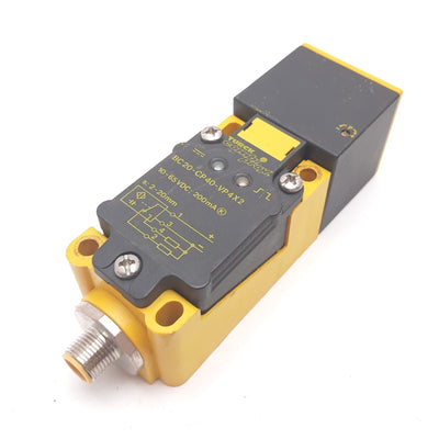 Used Turck BC20-CP40-VP4X2 Capacitive Proximity Sensor, 2-20mm, 10-65VDC, PNP, 4-Pin