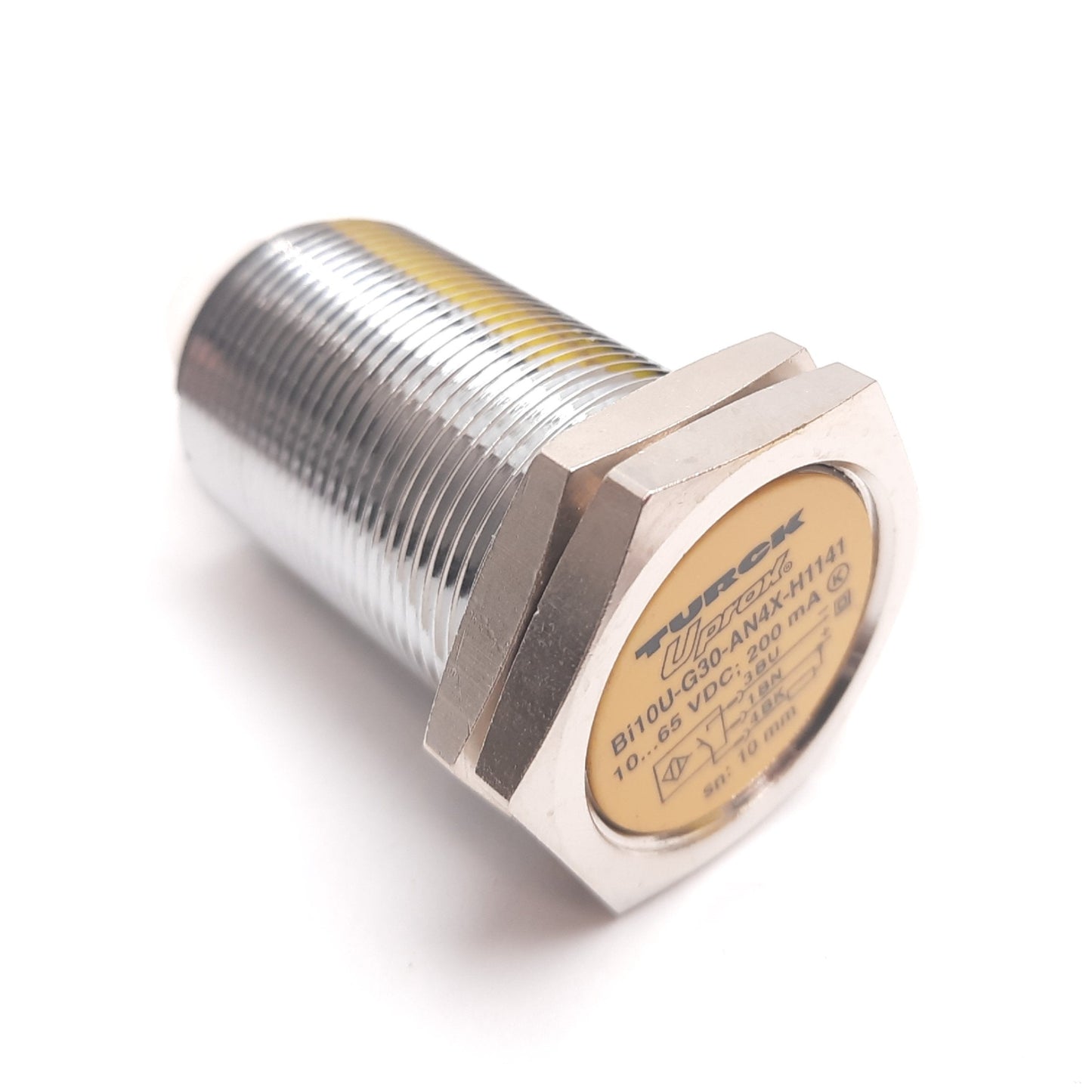 New Turck Bi10U-G30-AN4X-H1141 Inductive Proximity Sensor, 10mm, 10-65VDC, NPN