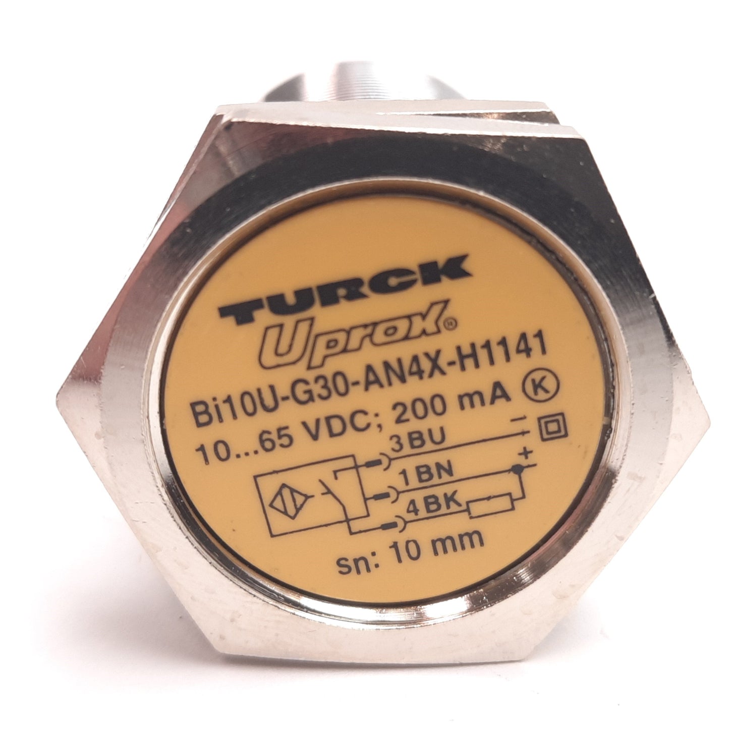 New Turck Bi10U-G30-AN4X-H1141 Inductive Proximity Sensor, 10mm, 10-65VDC, NPN