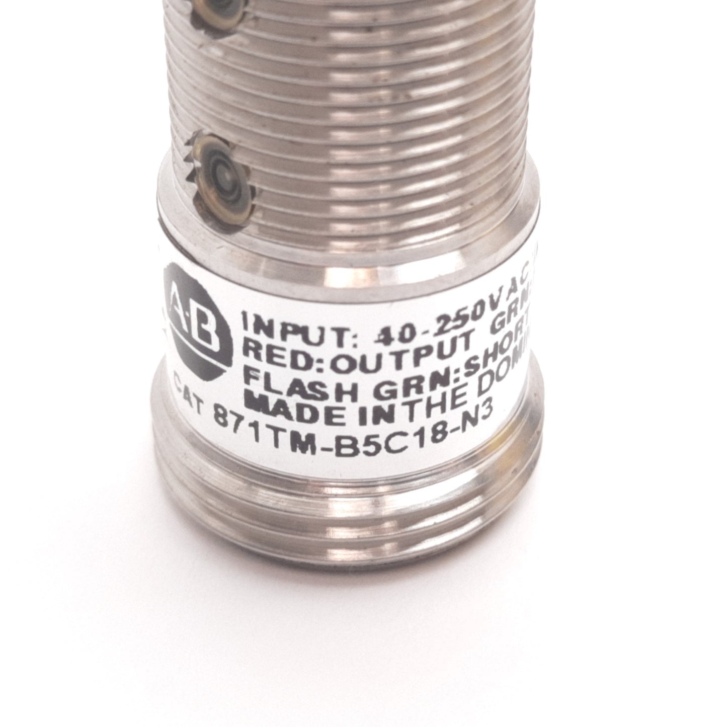 Used Allen Bradley 871TM-B5C18-N3 Inductive Proximity Sensor, 5mm, 40-250VAC/DC