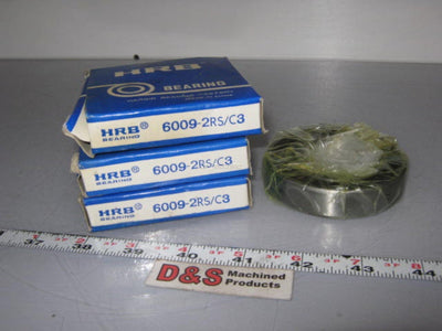 New Lot of 3 New in Box HRB 6009-2RS/C3 Bearings