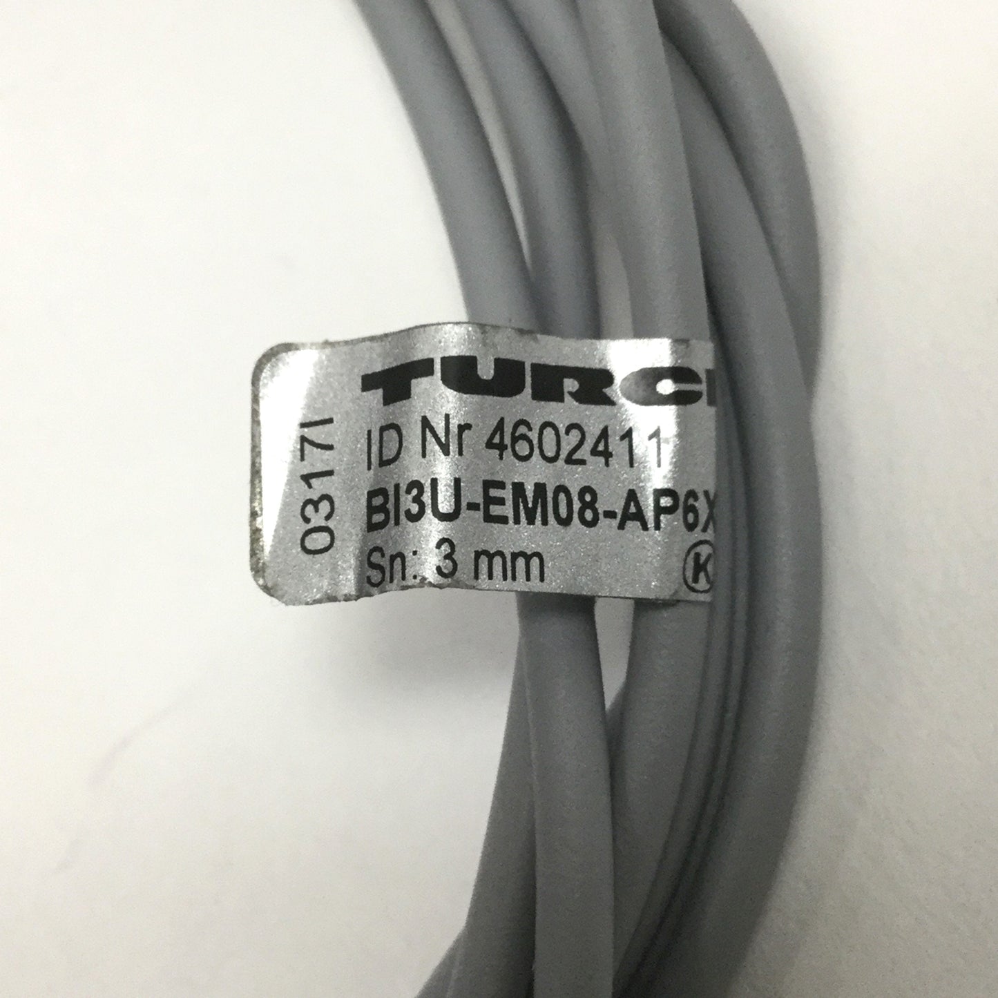 Used Turck BI3U-EM08-AP6X Inductive Proximity Sensor Switch, 3mm, PNP-NO, 10-30VDC