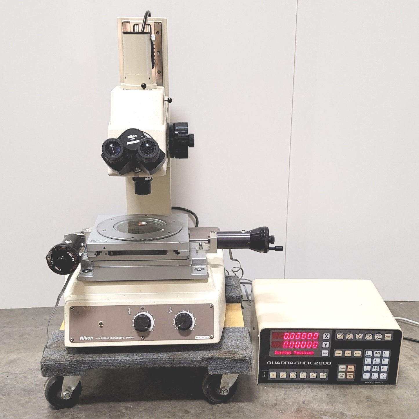 Used Nikon MM-40 Measuring Microscope, With Quadra-Chek 2000 XY Digital Readout