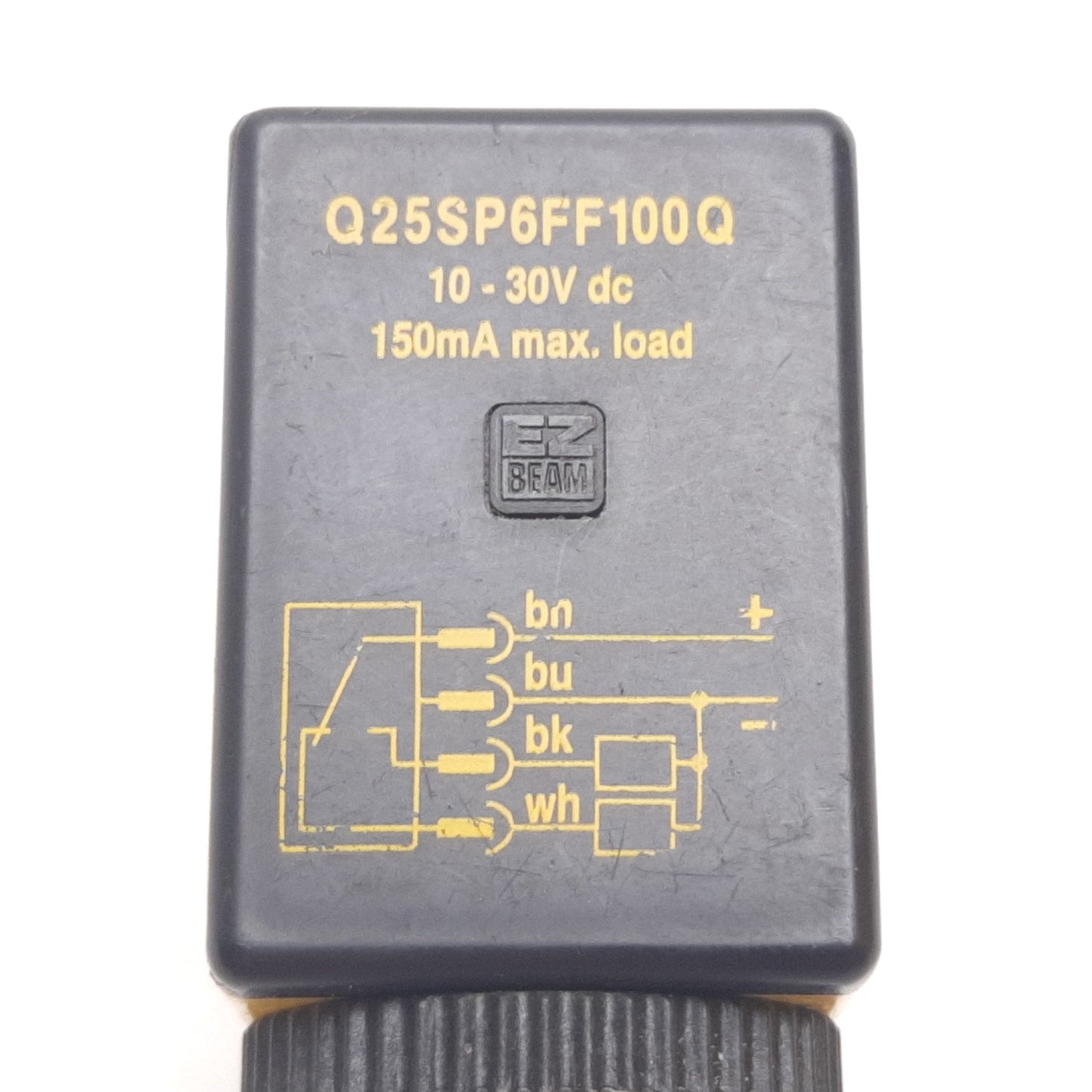Used Banner Q25SP6FF100Q Fixed Field Photoelectric Sensor, 100mm, 10-30VDC, 4-Pin M12