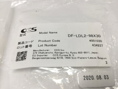 New CCS DF-LDL2-98X30 Bar Light Diffusion Plate Glare Reduction 102.7 x 37.2 x 8.4mm