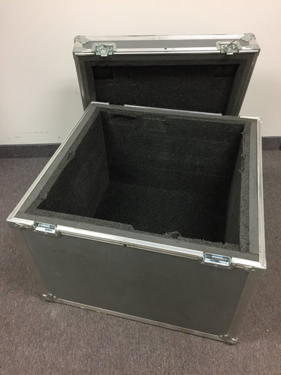 Used 30"x31"x24" Hard Plastic, Aluminum Trade Show Shipping Storage Case ID 24x24x18"