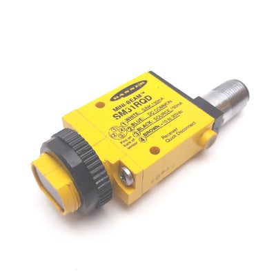 Used Banner SM31RQD Mini-Beam Photoelectric Receiver Sensor, 3m, 10-30VDC, PNP NPN