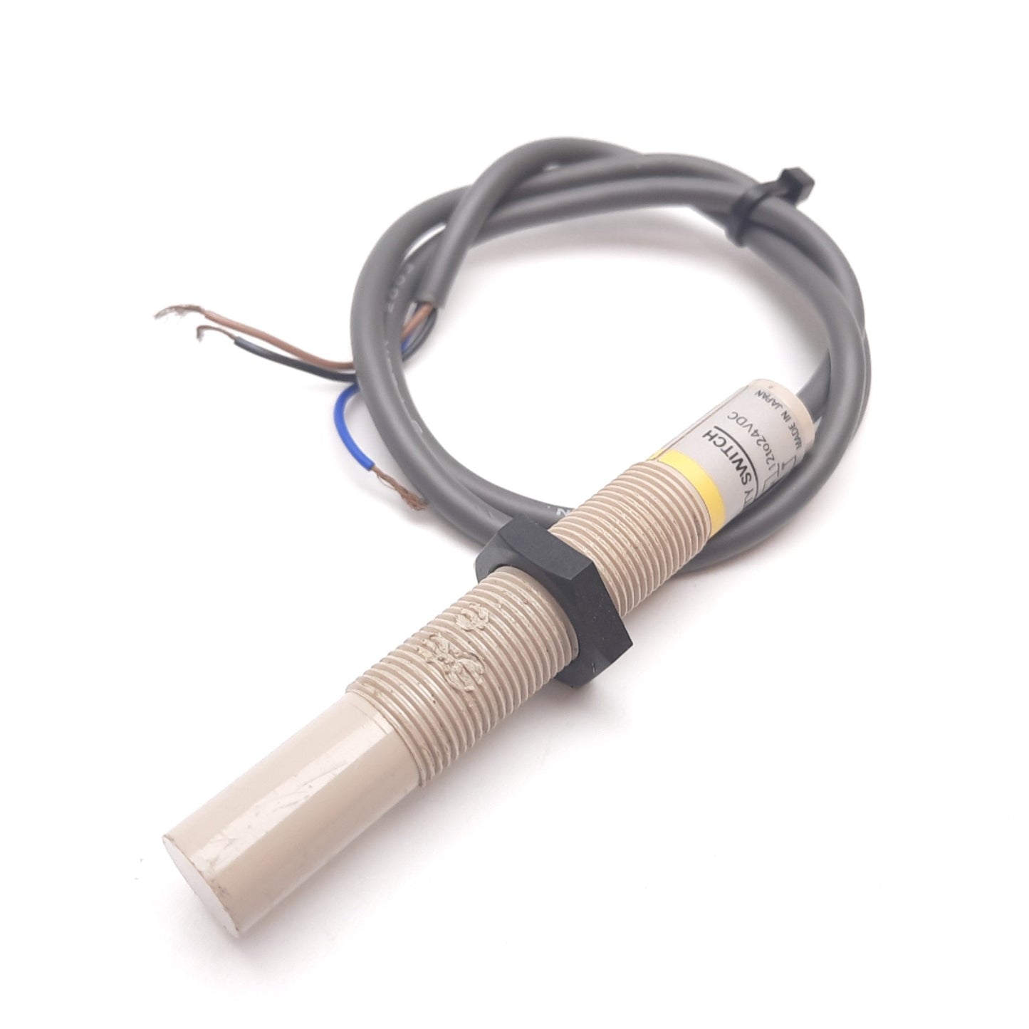 Used Omron E2K-X4MF1 Capacitive Proximity Sensor, 4mm, 12-24VDC, 200mA, PNP N/O