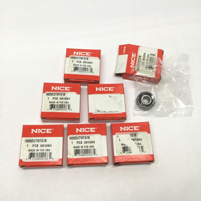 New Lot of 7 NICE 1605DCTNTG18 Radial Ball Bearings Double Sealed 3/8" Bore, 7/8" OD
