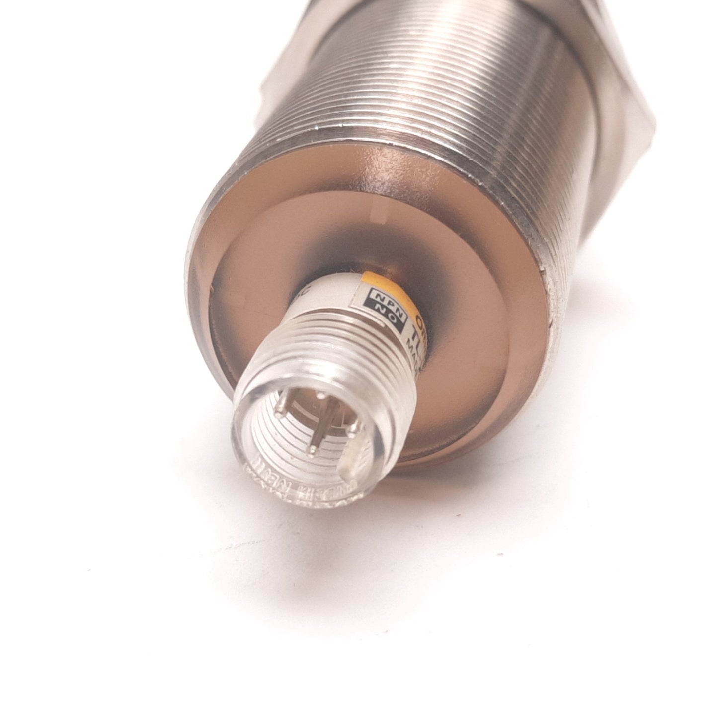 Used Omron TL-X10C1-P1L Proximity Sensor, 10mm, 12-24VDC, NPN N/O, 4-Pin M12