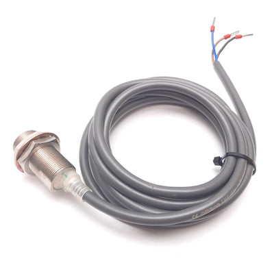 Used Omron E2EG-X5B1 Inductive Proximity Sensor, 5mm, 12-24VDC, PNP N/O, M18, 2m
