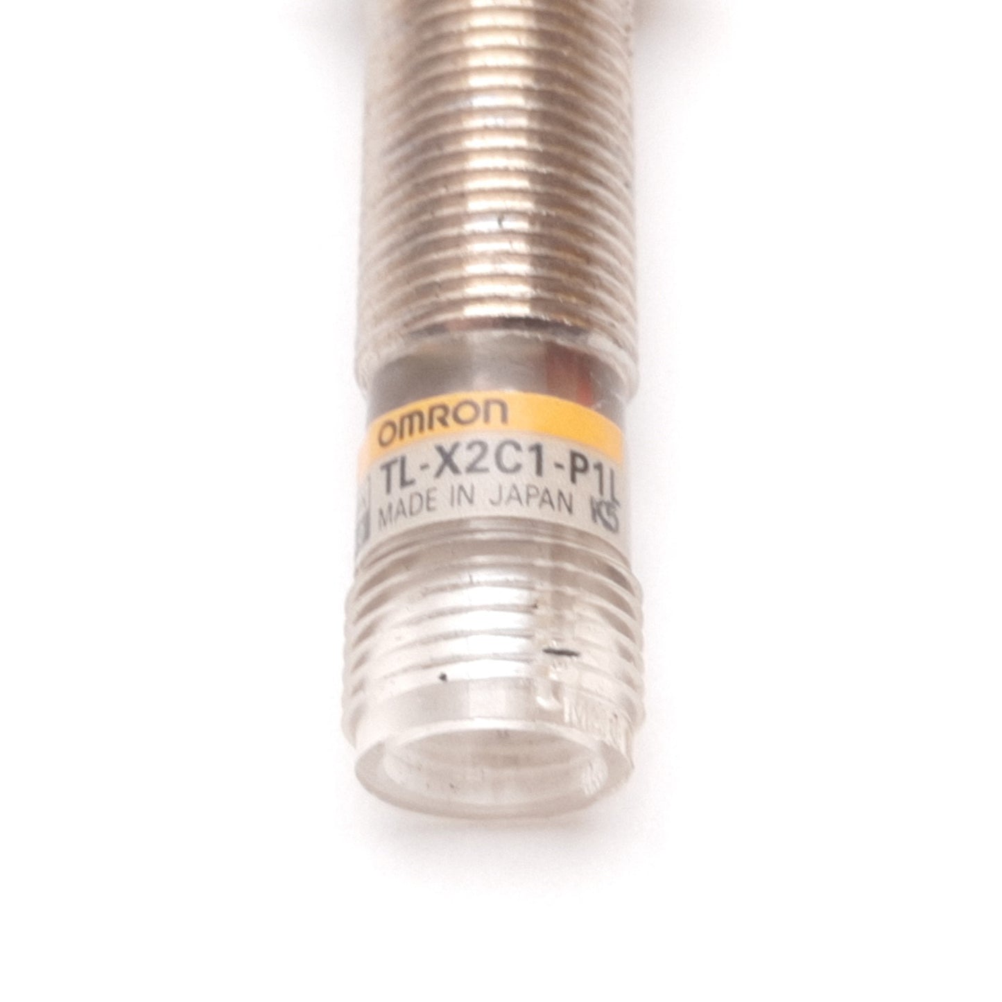 Used Omron TL-X2C1-P1L Proximity Sensor, 2mm, 12-24VDC, NPN N/O, M12, 4-Pin