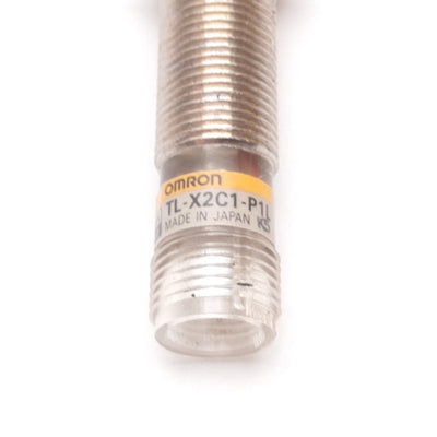 Used Omron TL-X2C1-P1L Proximity Sensor, 2mm, 12-24VDC, NPN N/O, M12, 4-Pin