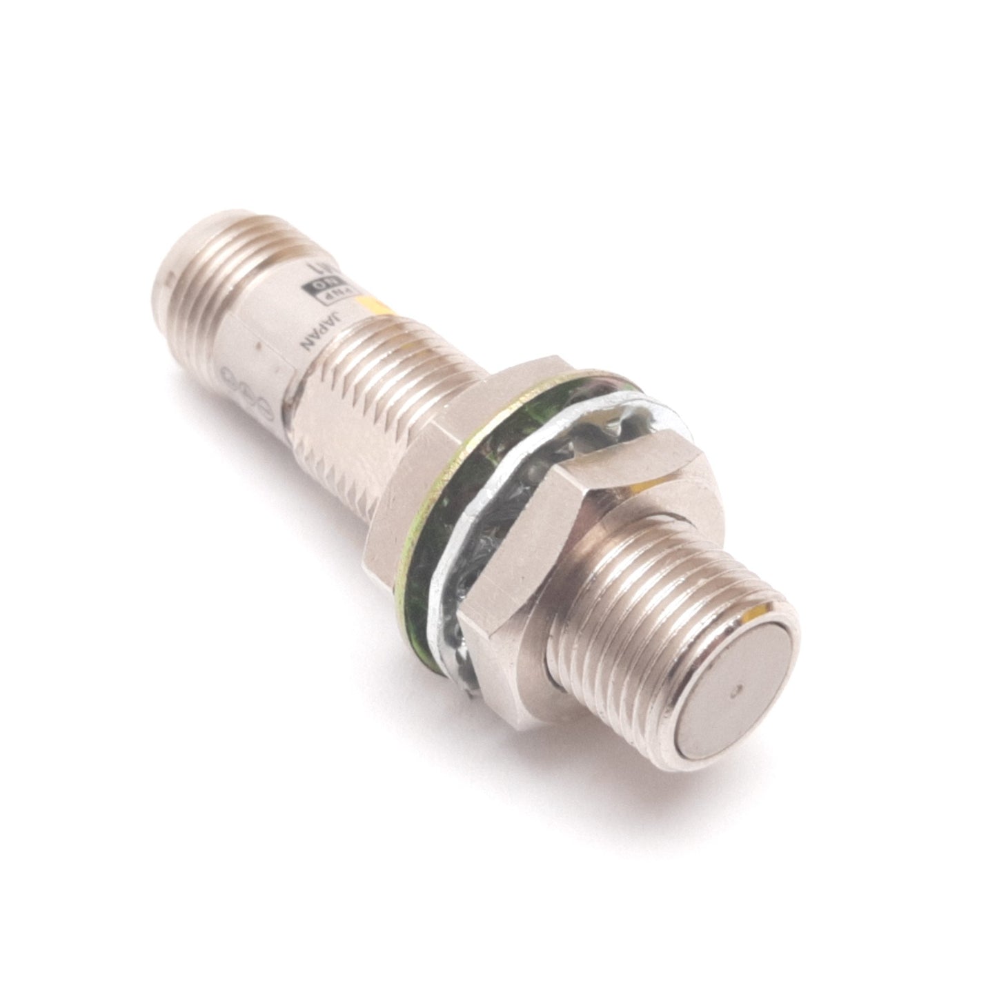 Used Omron E2E-X2F1-M1 Inductive Proximity Sensor, 2mm, 12-24VDC, PNP N/O, M12, 4-Pin