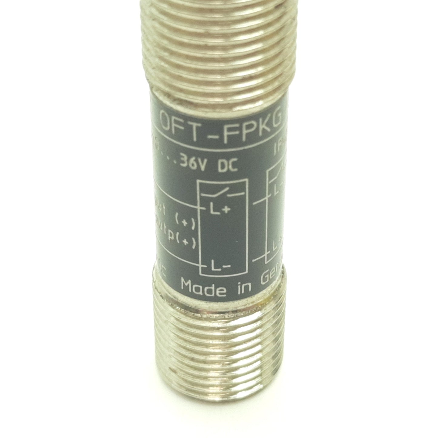 Used IFM OF5012 OFT-FPKG/US Photoelectric Diffuse Reflection Sensor, 200mm, 10-36VDC