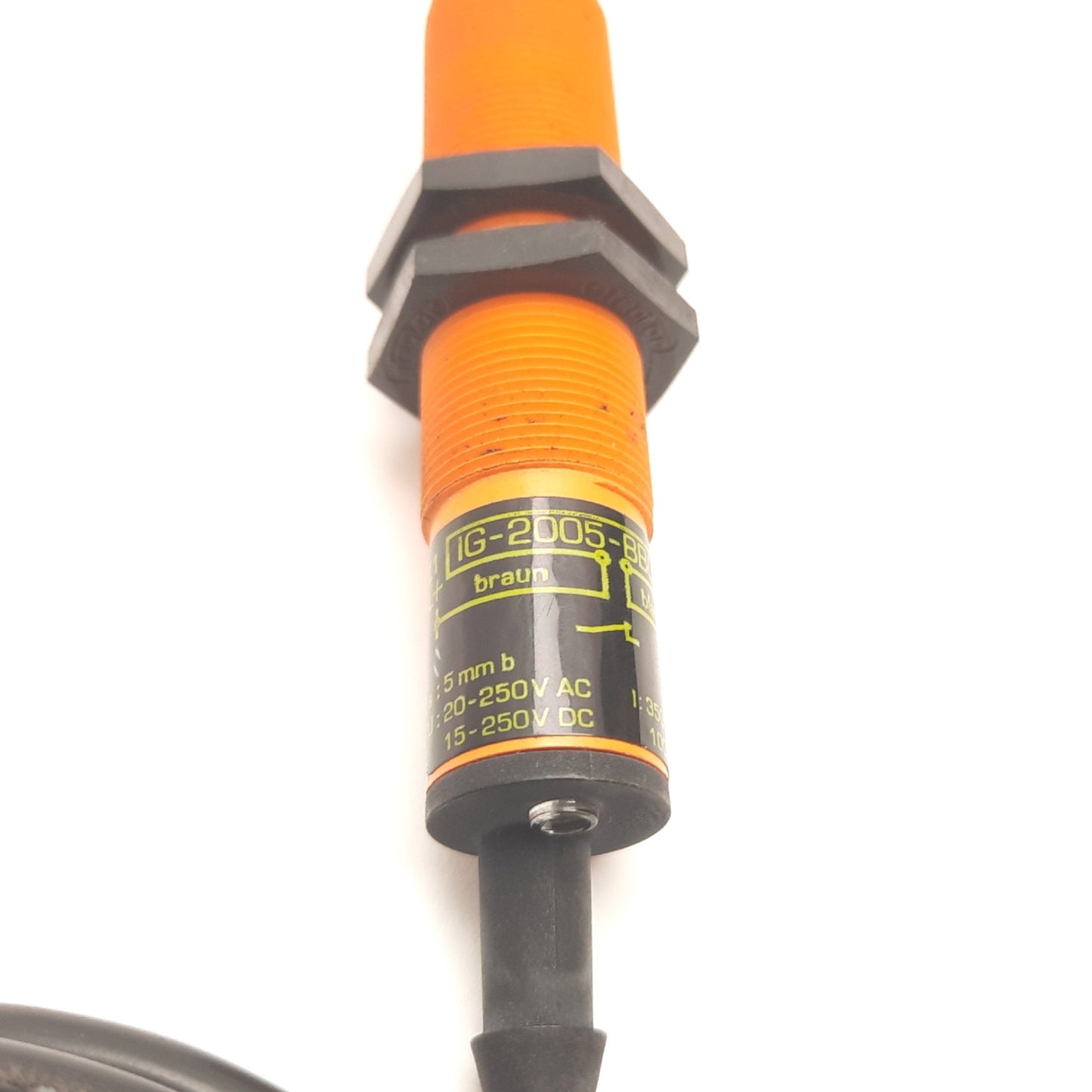 Used IFM IG0091 IG-2005-BBOA Efector Inductive Proximity Sensor, 5mm, 20-250VAC/DC