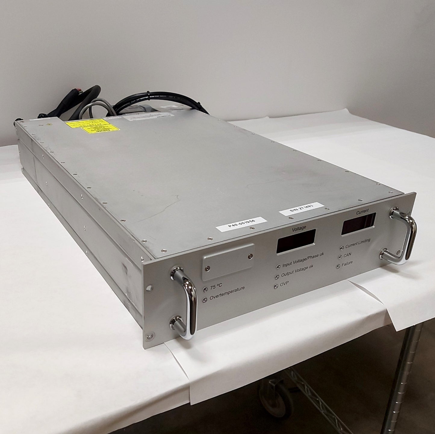 Used Schaefer K 745.1 DC Power Supply, Output: 60-75VDC 55A, Input: 3PH 400/460VAC