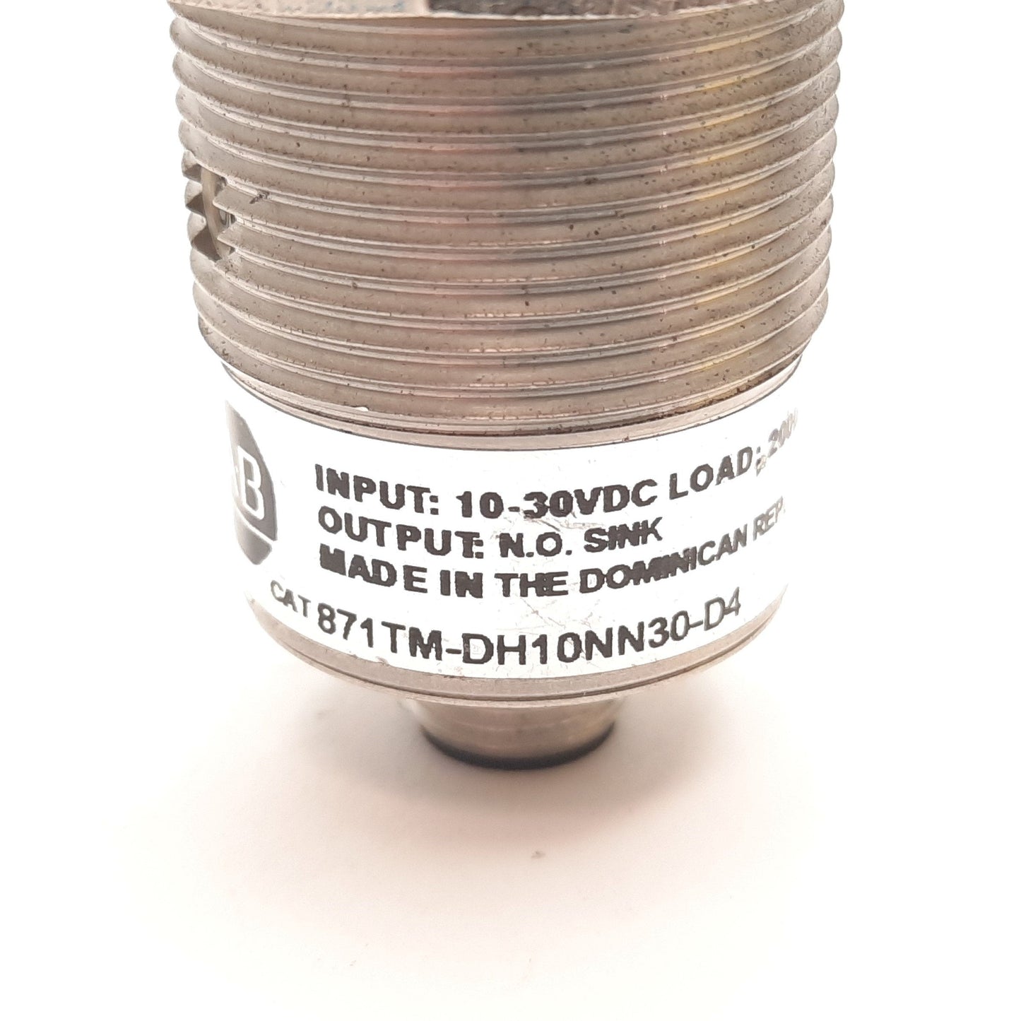 Used Allen Bradley 871TM-DH10NN30-D4 Inductive Proximity Sensor, 10mm, 10-30VDC, NPN