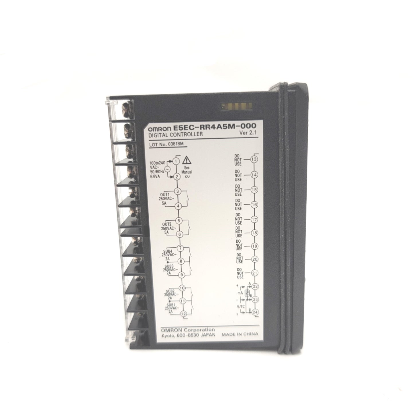 Used Omron E5EC-RR4A5M-000 Digital Temperature Controller 100-240VAC Relay Output