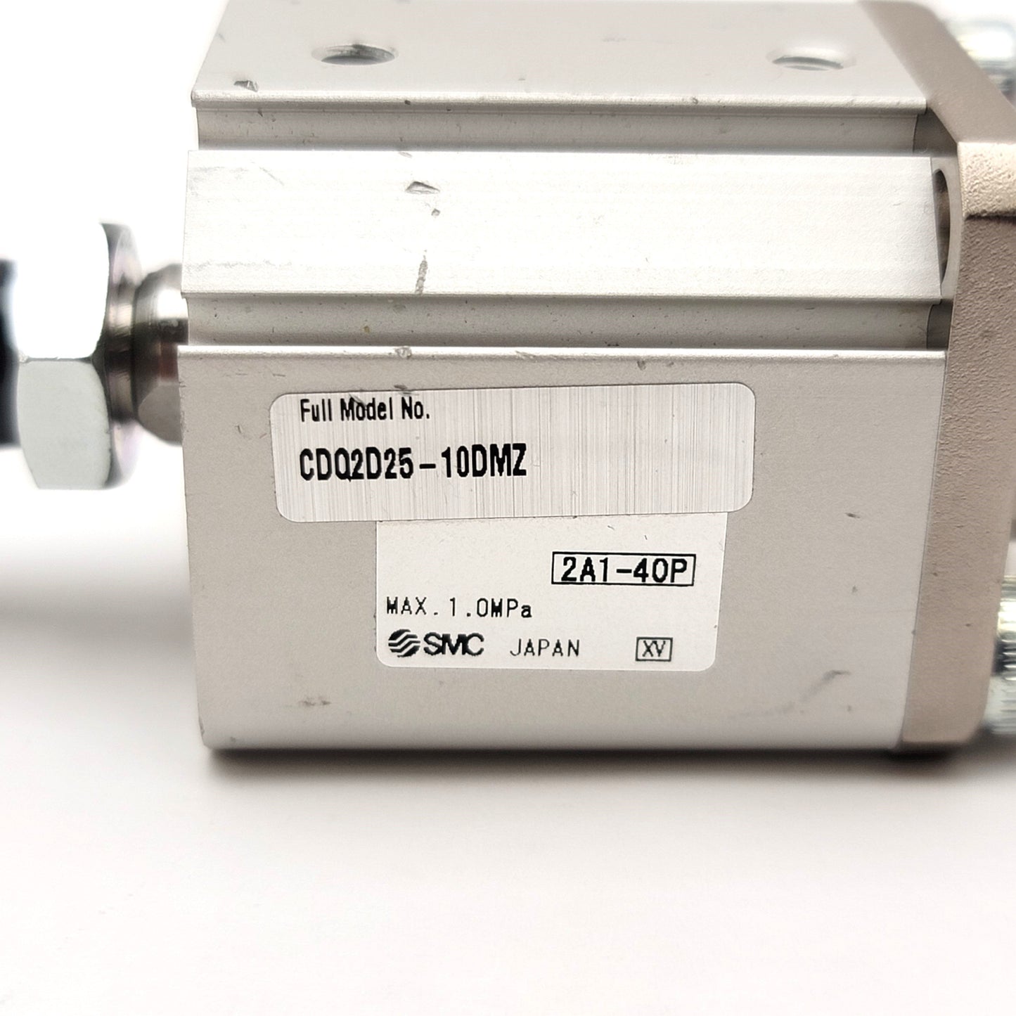 New – Open box SMC CDQ2D25-10DMZ Compact Double Acting Cylinder 25mm Bore, 10mm Stroke, M5x0.8