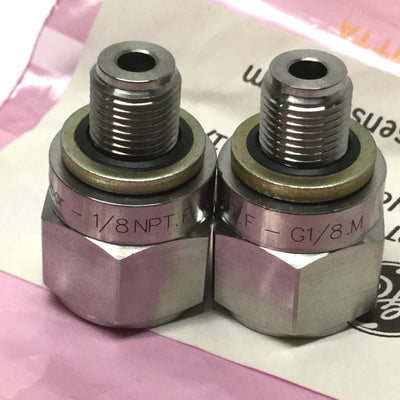 New Lot of 2 GE Druck Pace IO-ADAPT-1/8NPT Adapter, G1/8 Male to 1/8" NPT Female